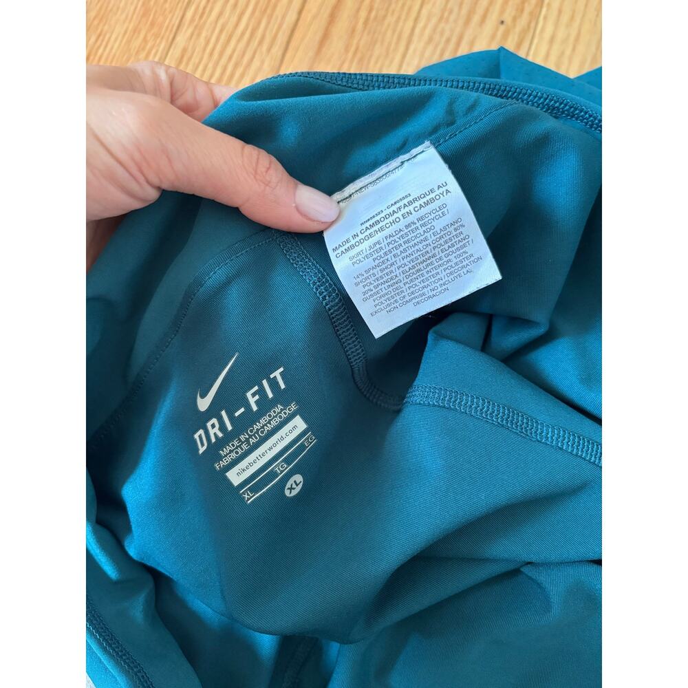 Nike Dri-FIT Teal Tennis Skort Skirt Built-In Shorts Women’s XL Athletic Golf - Picture 10 of 10